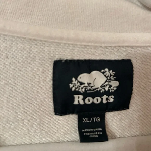 Roots Beaver Canoe Cream Zip-Up Men's Sweater - Picture 2 of 2